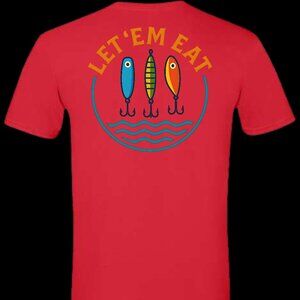 Salt Water Fishing Lures LET'EM EAT Short Sleeve T-Shirt